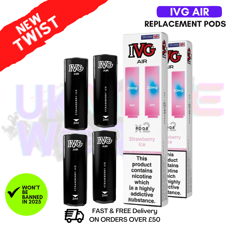 ivg air vape pods IVG AIR Pods Strawberry ICE Prefilled