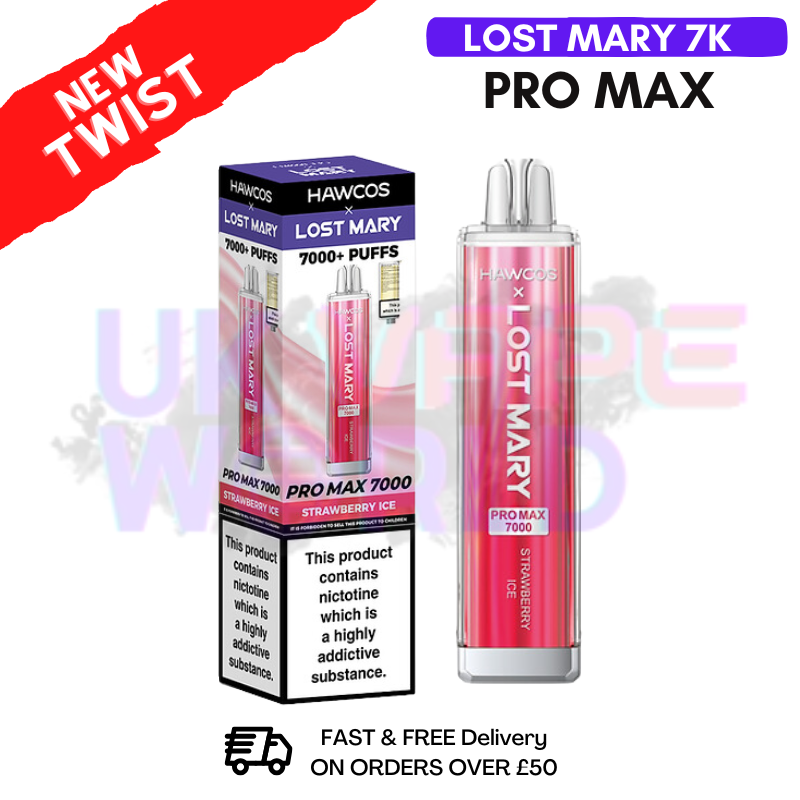 Strawberry ICE Lost Mary 7K 7000 Puff Pro Max Bar Strawberry ICE Lost Mary 7K 7000 Puff Pro Max Bar