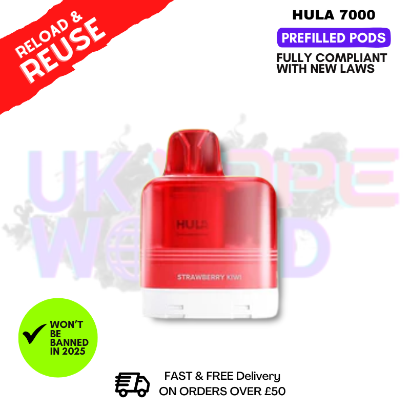 Strawberry Kiwi Hula 7K Puff Prefilled Pod REPLACEMENT