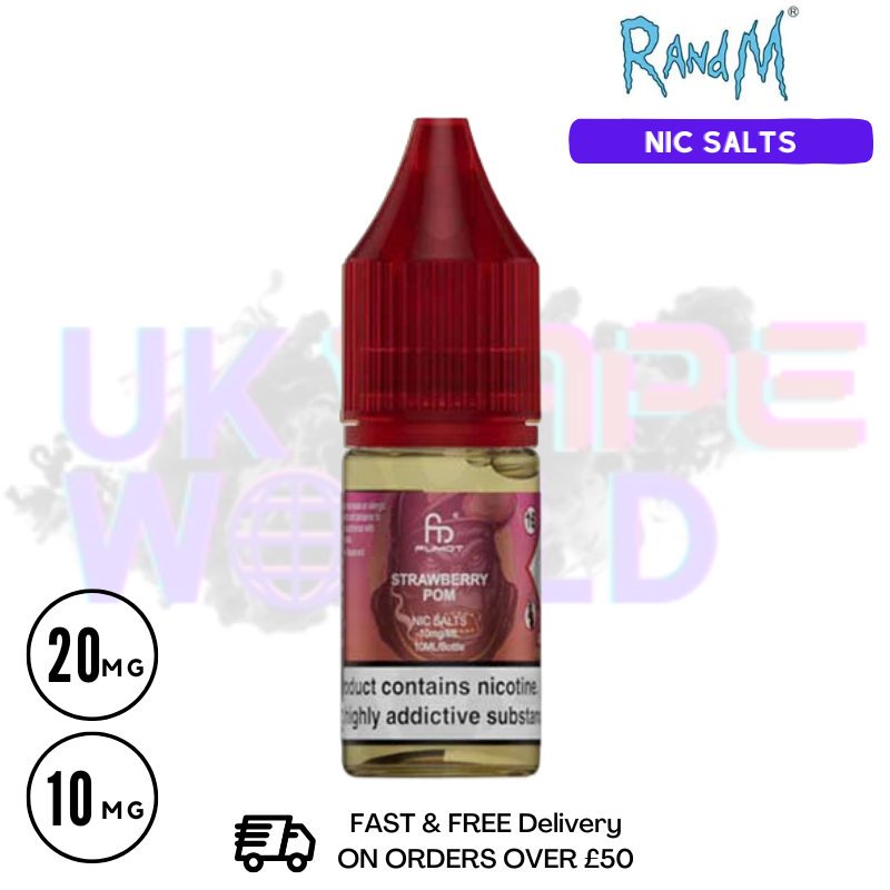 Strawberry Pom RandM Tornado 7000 Nic Salt 10ML eLiquid - ukvapeworld