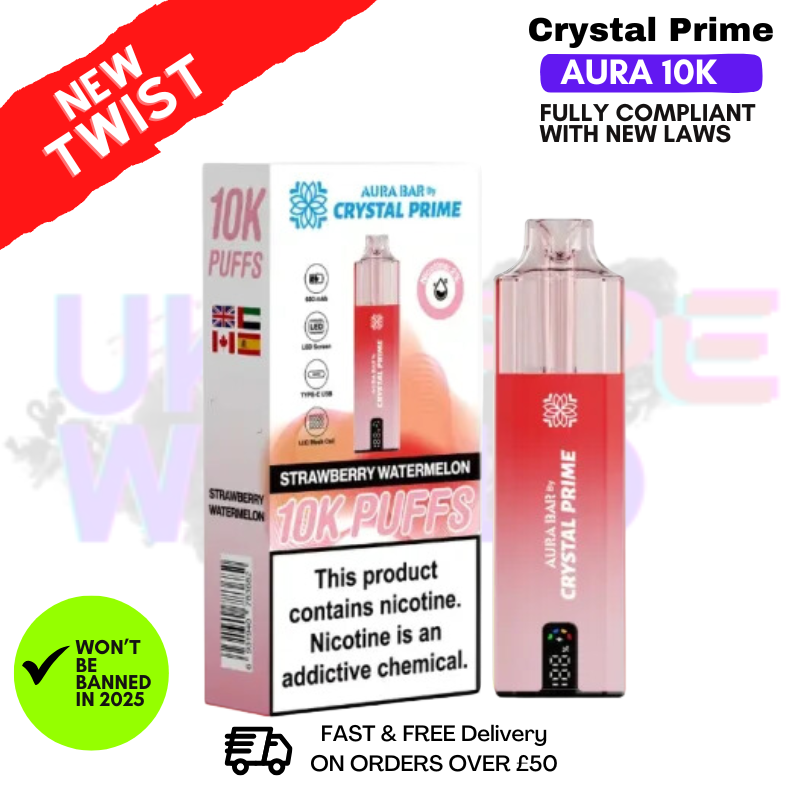 strawberry watermelon vape crystal Strawberry Watermelon Crystal Prime 10K Puff Pod Kit