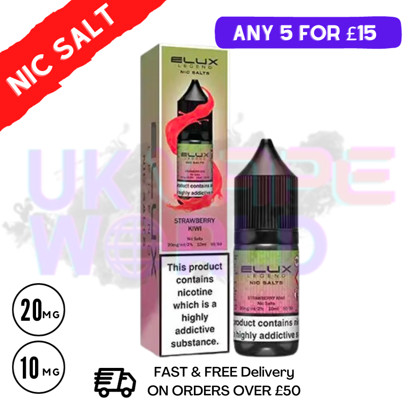 strawberry ice elux liquid Strawberry ICE Elux Legend Nic Salt BOX OF 10 main image 0