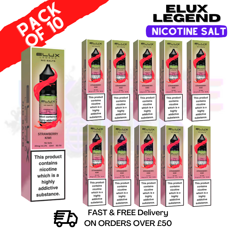Shop Strawberry Kiwi Elux Legend Nic Salt BOX OF 10 - UK Vape World