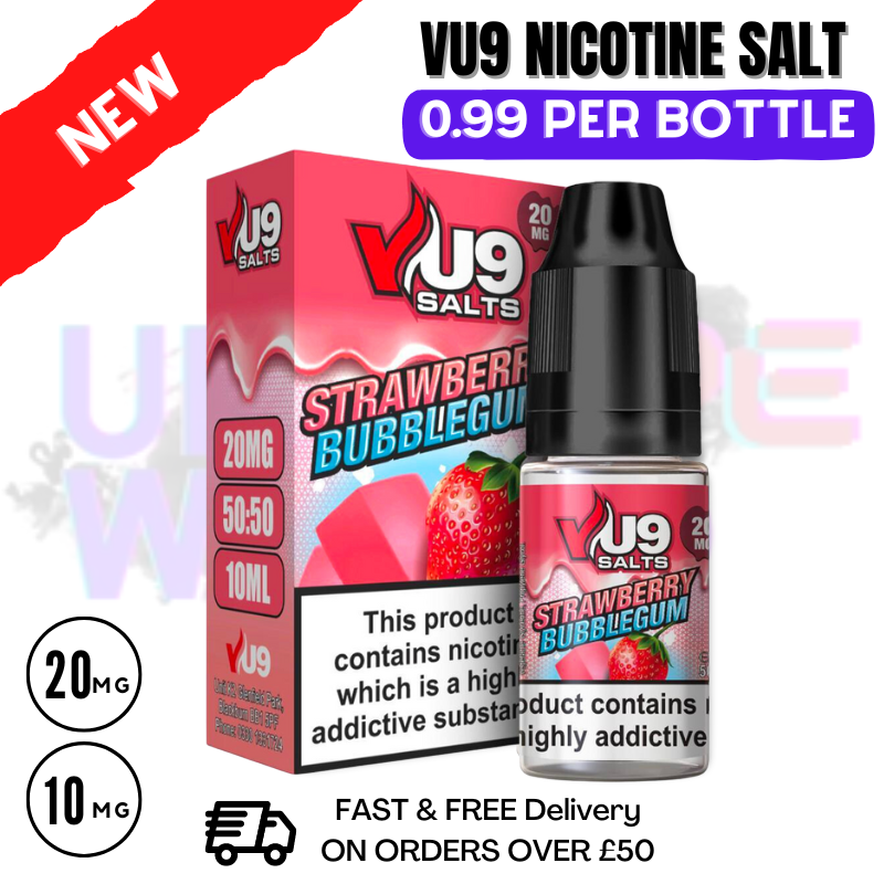 bubblegum vape juice uk Strawberry Bubblegum Nic Salt 10ml Nicotine E Juice