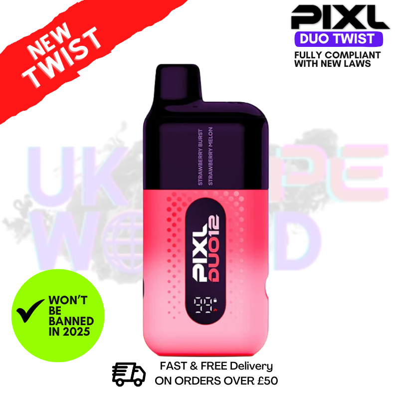 elf bar vape uk Strawberry Edition Pixl Duo Twist 6000 6K Puff Kit