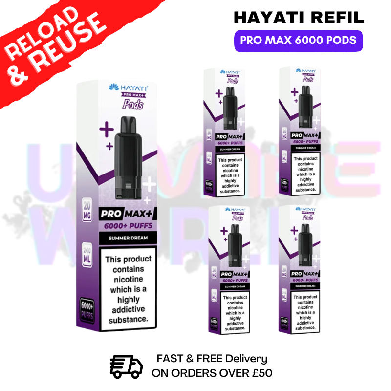 Summer Dream Hayati ProMax 6K Replacement Pods Box Of 5