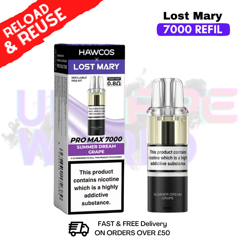 Summer Dream Grape Lost Mary 7K 7000 Puff Replacement Pods Summer Dream Grape Lost Mary 7K 7000 Puff Replacement Pods
