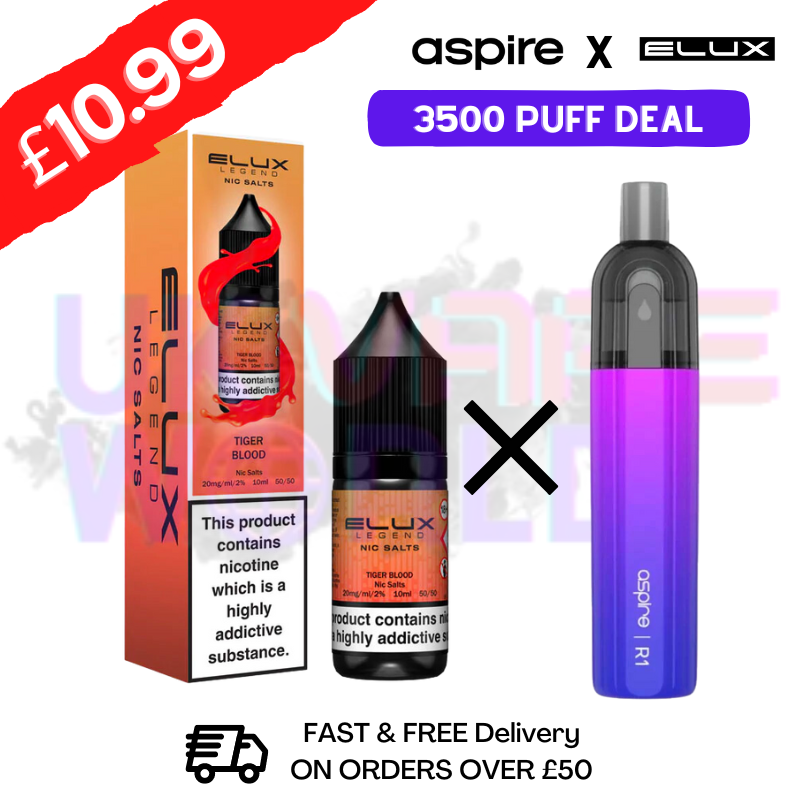 Tiger Blood Flavor Vape Tiger Blood Elux Legend 3500 Puff Salt x Kit Bundle Tiger Blood Flavor Vape Tiger Blood Elux Legend 3500 Puff Salt x Kit Bundle