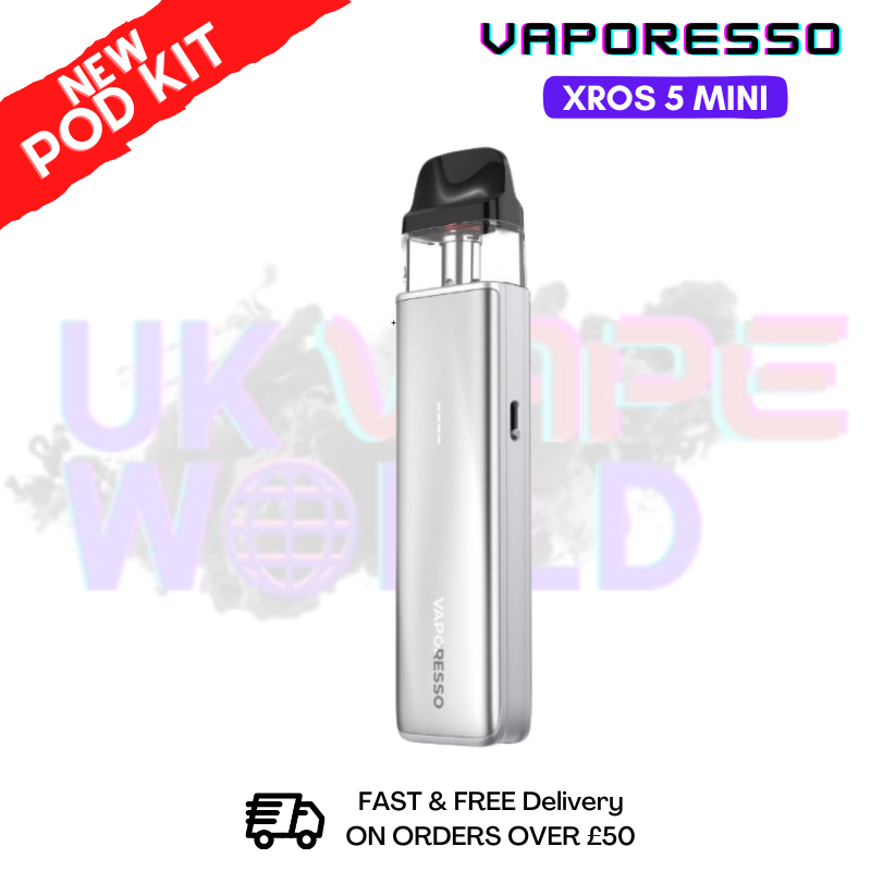 Titanium Silver Vaporesso Xros 5 Mini Pod Kit - 15.99 Titanium Silver Vaporesso Xros 5 Mini Pod Kit - 15.99