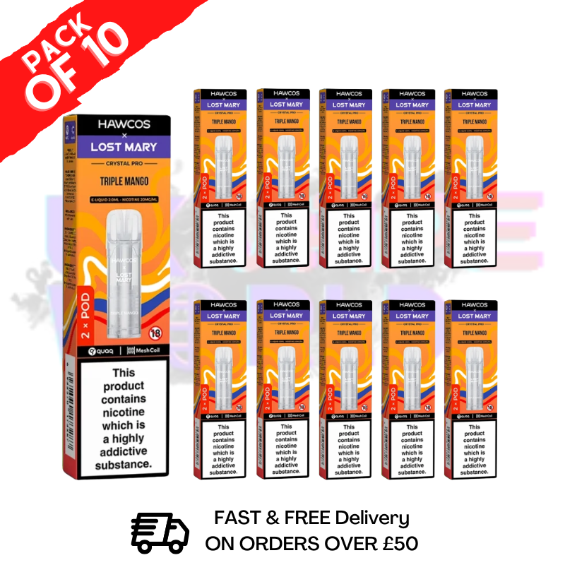 shop Triple Mango Lost Mary Crystal Replacement Pods Box of 10 - ukvapeworld