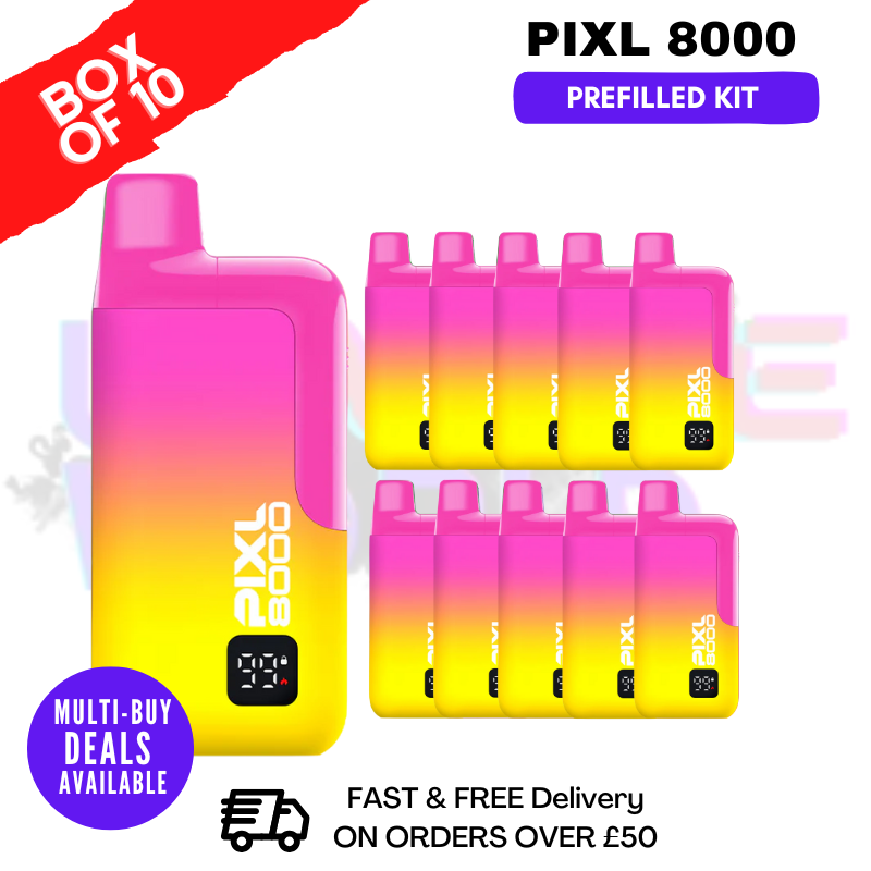 Tropical Wave pixl 8000 Kits Box Of 10 - ukvapeworld