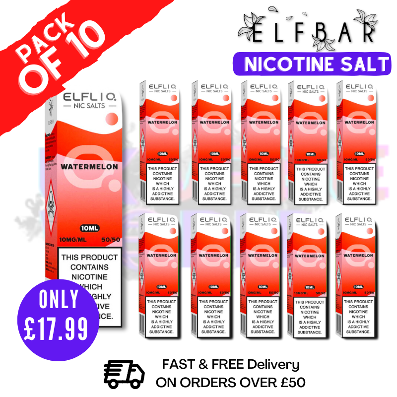 Watermelon ElfLiq Nic Salt BOX OF 10