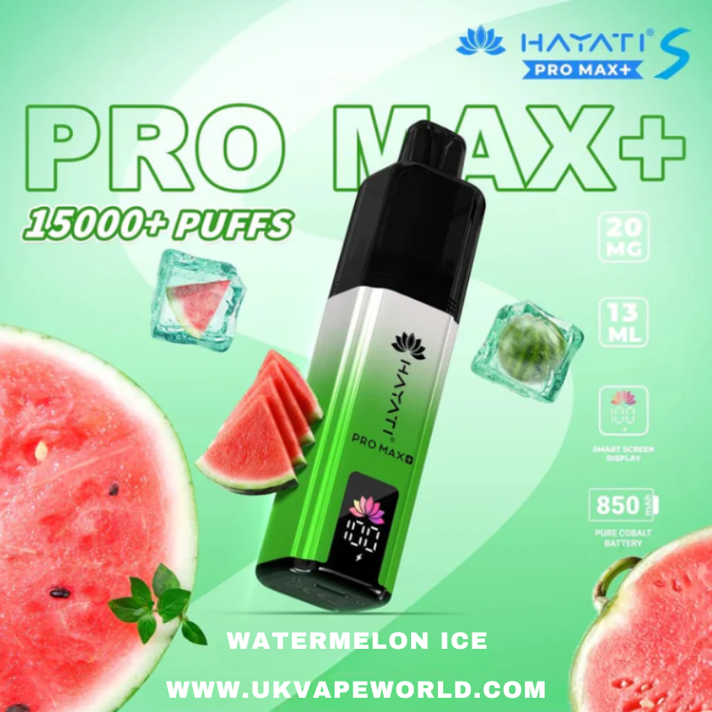 Watermelon ICE Hayati Pro Max S Plus 15K Puff Ultra Kit Watermelon ICE Hayati Pro Max S Plus 15K Puff Ultra Kit