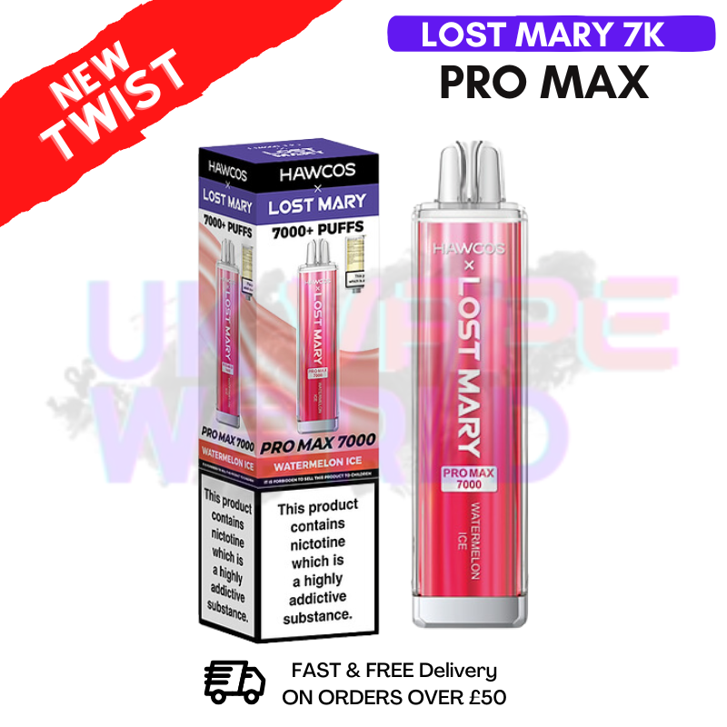 Watermelon ICE Lost Mary 7K 7000 Puff Pro Max Bar Watermelon ICE Lost Mary 7K 7000 Puff Pro Max Bar