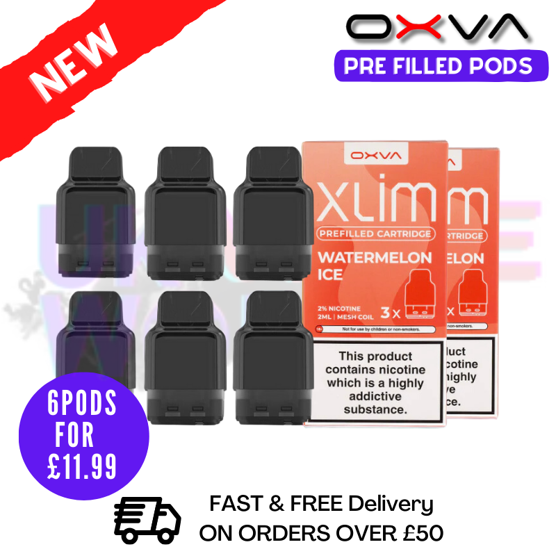 Watermelon Ice Oxva Xlim Flavoured Pre-filled Pod Cartridges - £1.69