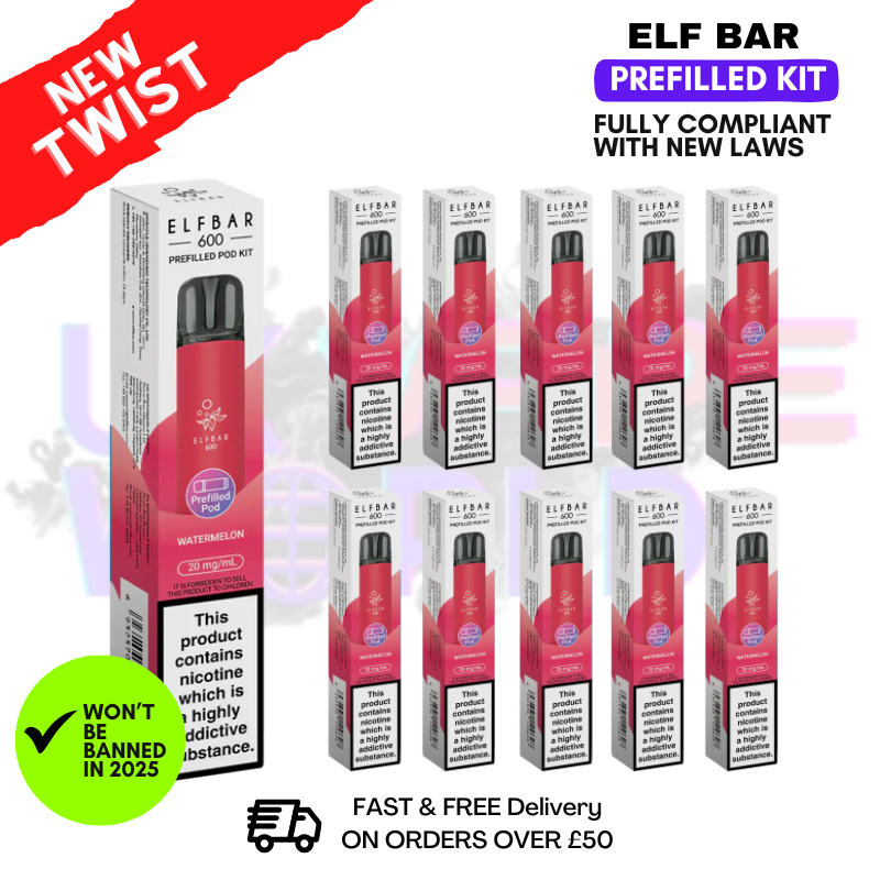 Elf Bar Watermelon Bar Box Of 10 (NEW)