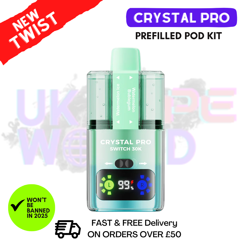Watermelon Ice Crystal Pro 30K Switch Prefilled Pod Kit Watermelon Ice Crystal Pro 30K Switch Prefilled Pod Kit