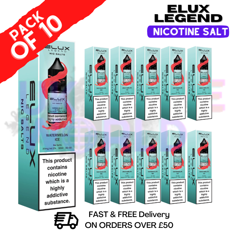 Elux Legend 3500Puff Nic Salt Watermelon ICE 10ML BOX OF 10 Elux Legend 3500Puff Nic Salt Watermelon ICE 10ML BOX OF 10