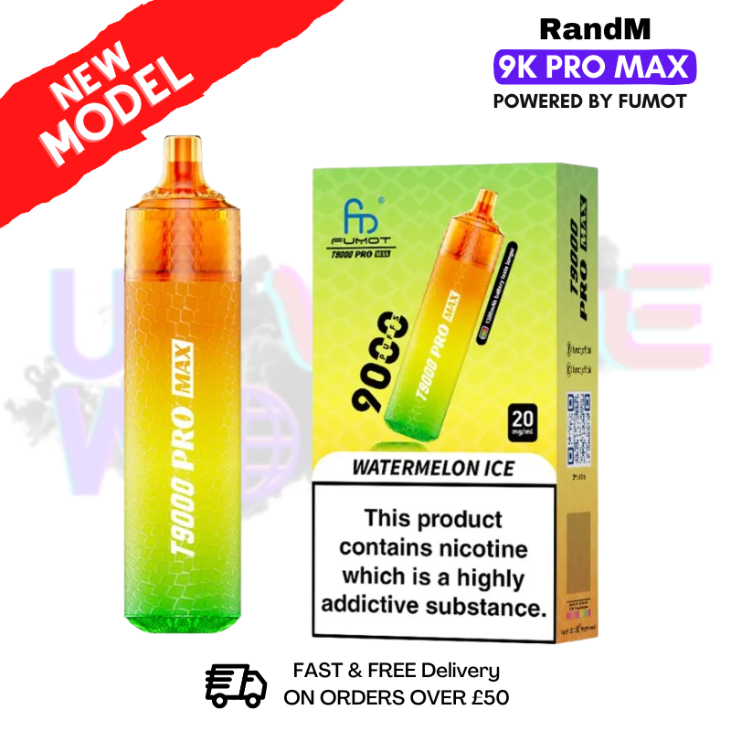 Watermelon ICE RandM T9000 9K Replacable Pod Kit - ukvapeworld