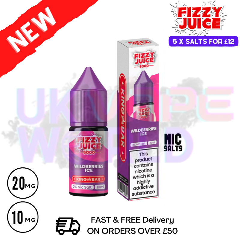 Fizzy Juice 5000 Nic Salt Wildberries ICE 10ML E-liquid Fizzy Juice 5000 Nic Salt Wildberries ICE 10ML E-liquid