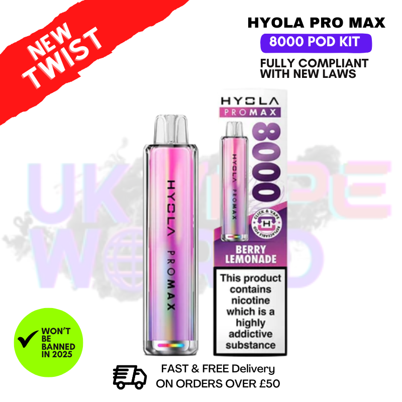 hyola pro max 8000 vape kit Berry Lemonade Hyola Pro Max 8000 Puff Prefilled Pod Kit