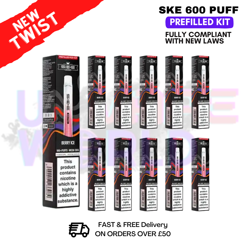 Berries Ice Crystal Bar Puffs 600 SKE Box Of 10