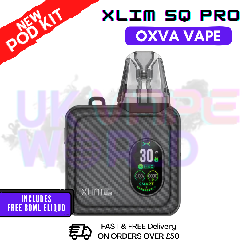 Black Carbon Oxva Xlim SQ Pro Vape Kit | 19.99 + Free Liq Black Carbon Oxva Xlim SQ Pro Vape Kit | 19.99 + Free Liq