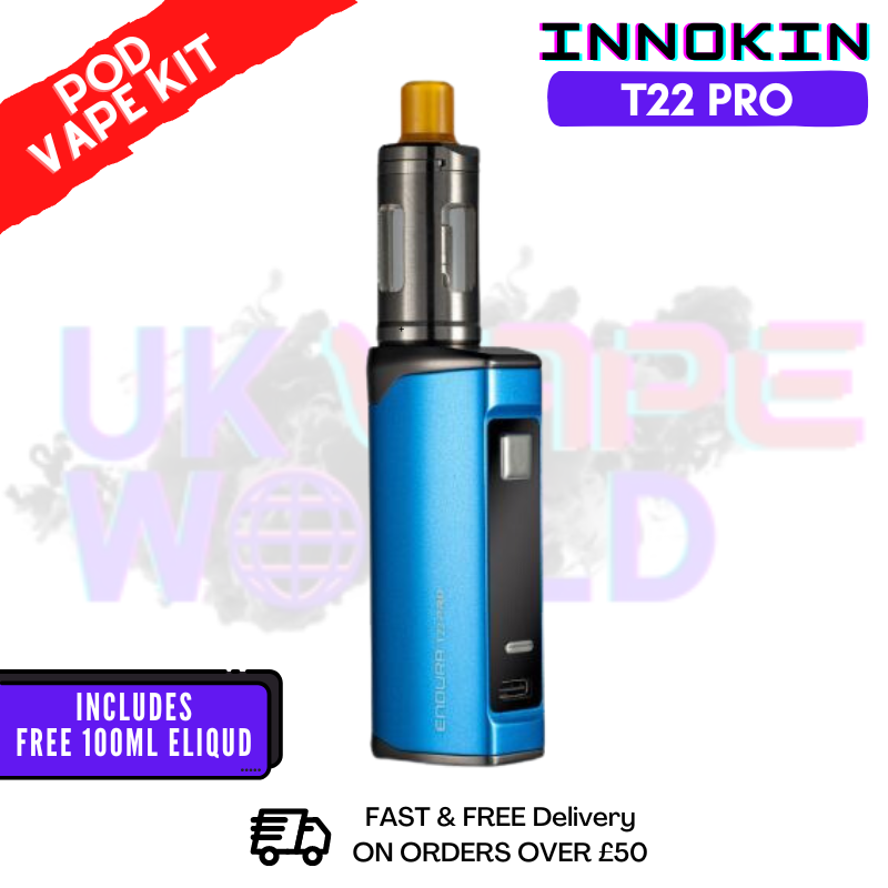 how much is vape liquid going up Blue Innokin Endura T22 Pro Kit + FREE 100ML E Liquid