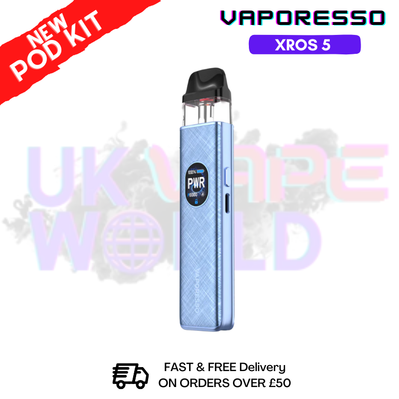 Blue Silk Vaporesso Xros 5 Pod Vape Kit Blue Silk Vaporesso Xros 5 Pod Vape Kit