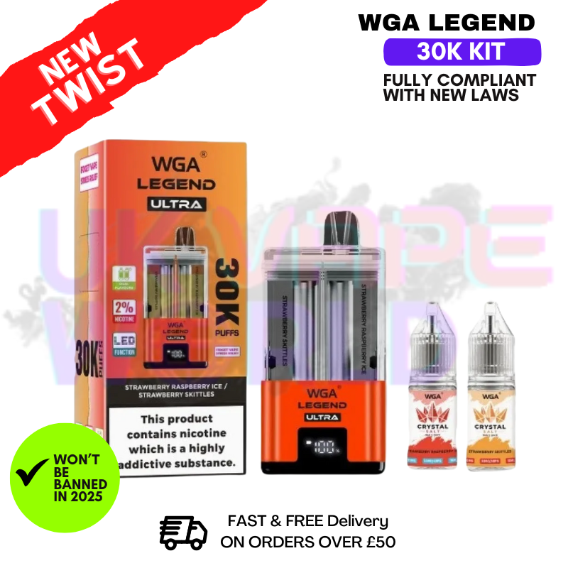 Shop Blueberry Ice WGA Legend 30K Puff Kit - UK Vape World
