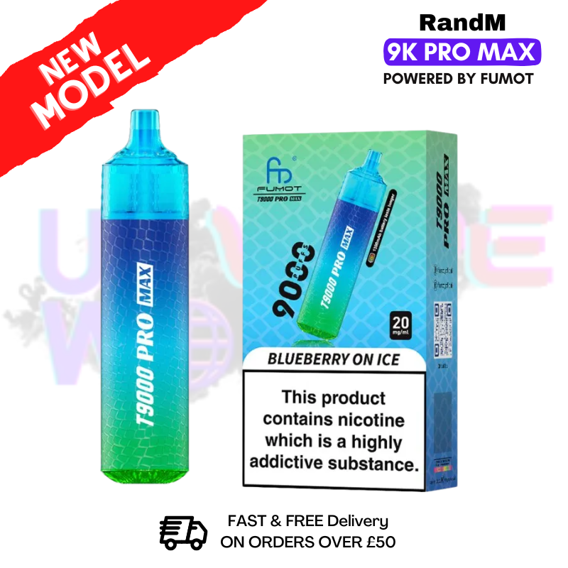 Blueberry On Ice RandM T9000 Pro Max Pod Kit - ukvapeworld