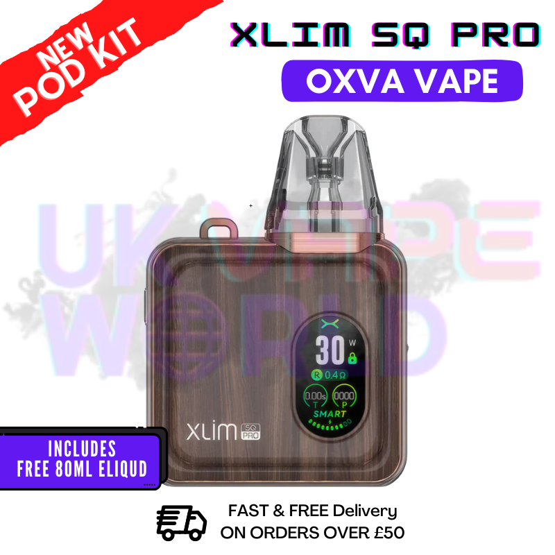 Bronze Wood Oxva Xlim SQ Pro Vape Kit | 19.99 + Free Liq Bronze Wood Oxva Xlim SQ Pro Vape Kit | 19.99 + Free Liq