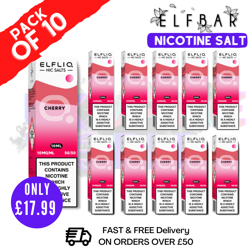 Cherry ICE ElfLiq Nic Salt BOX OF 10 - ONLY 17.99 Cherry ICE ElfLiq Nic Salt BOX OF 10 - ONLY 17.99