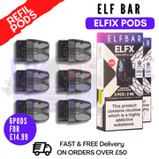 Shop Elf Bar ELFX Replacement Pod (2 X Pack Of 3) - 6PK - UK Vape World