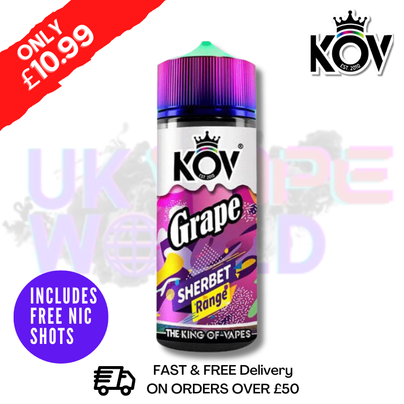 Shop Grape Sherbert Range KOV 100ML Eliquid Shortfill E Juice - UK Vape World