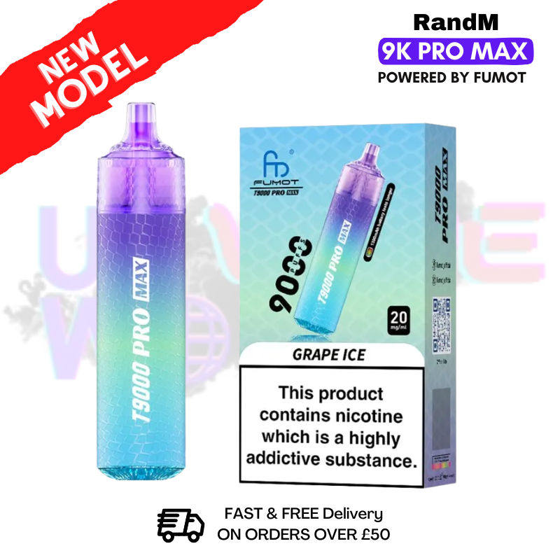 Grape Ice RandM T9000 Pro Max Pod Kit  - ukvapeworld