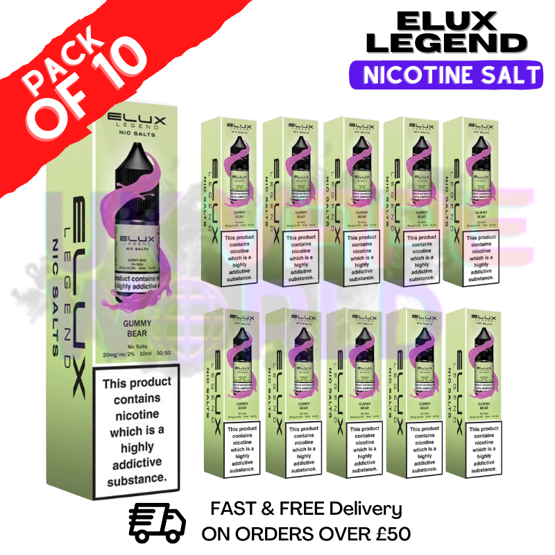 Gummy Bear Elux Legend Nic Salt BOX OF 10 Gummy Bear Elux Legend Nic Salt BOX OF 10