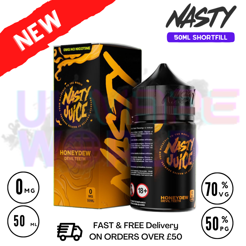 Shop Nasty Juice Asap Honeydew Devil Teeth 50ml Shortfill - UK Vape World