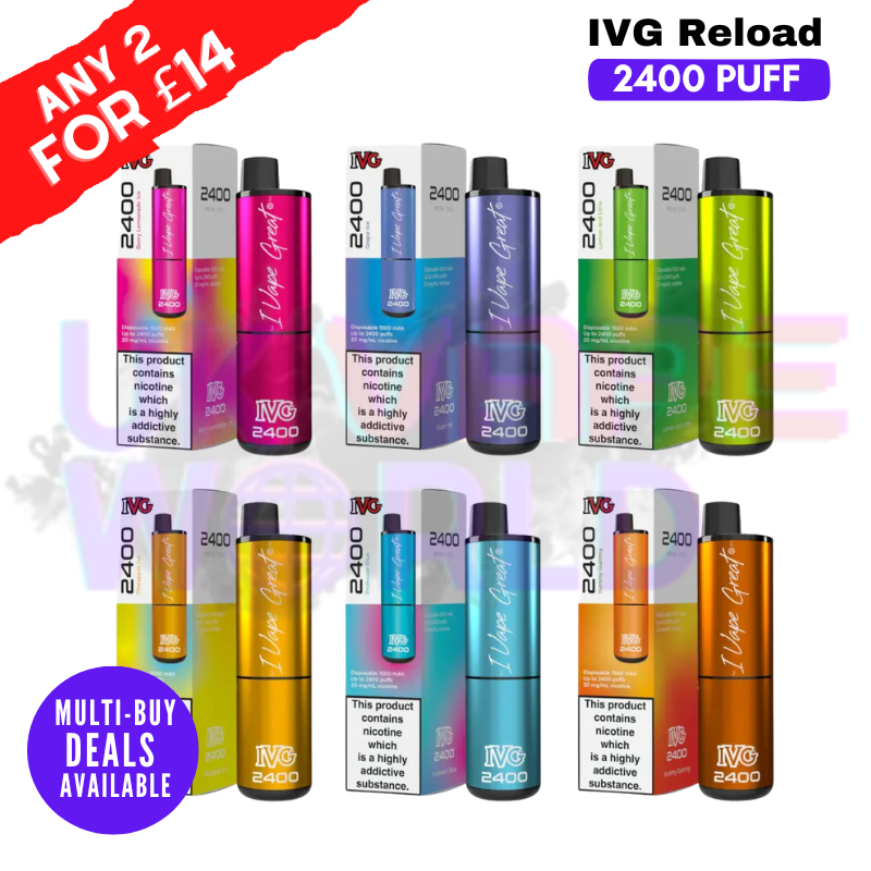 IVG 2400 Prefilled Vape Pen Kit | Any 2 For 14 IVG 2400 Prefilled Vape Pen Kit | Any 2 For 14