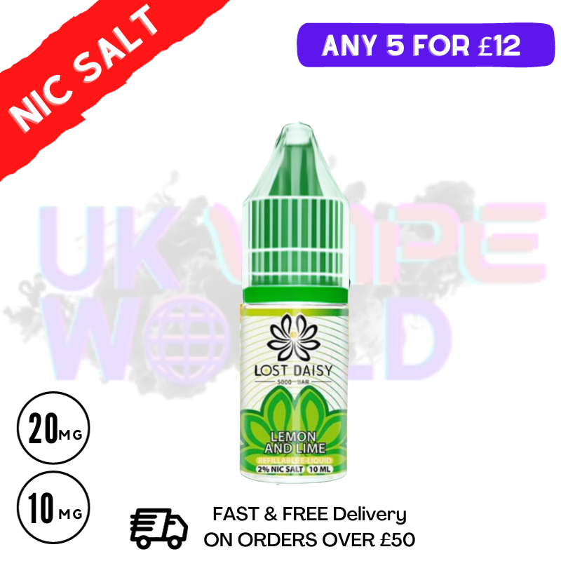 Lemon Lime Lost Daisy Nic Salt 10ML eLiquid - 5 For 12