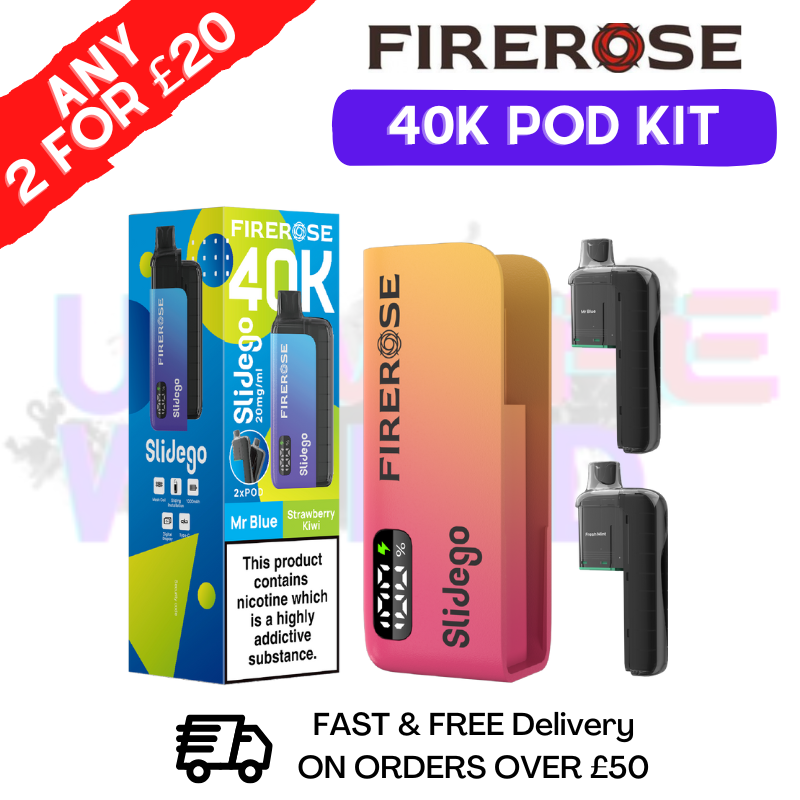 Mr Blue Firerose SlideGo 40K Prefilled Pod Kit - ukvapeworld