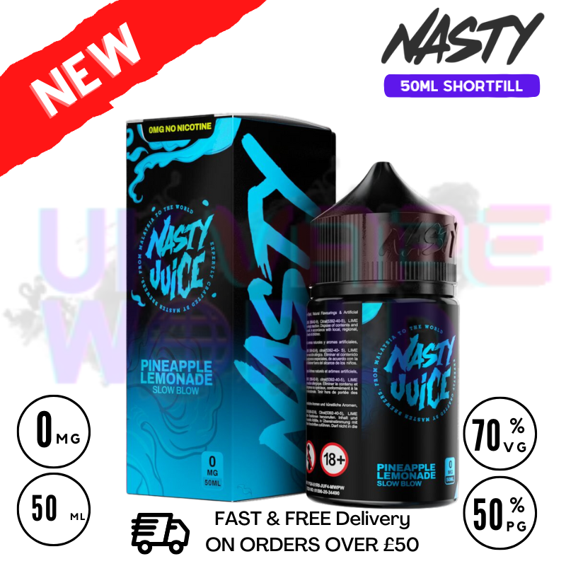 Shop Nasty Juice Asap Pineapple Lemonade 50ml Shortfill |  - UK Vape World
