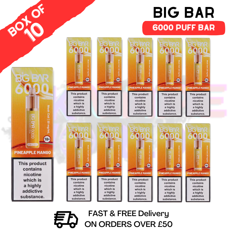 Pineapple Mango Feoba PRO 6000 Puff 6K Box Of 10 Pineapple Mango Feoba PRO 6000 Puff 6K Box Of 10