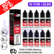 Raspberry VU9 E-Liquid Juice 10ml Nic Eliquid - 10 x 10ML Bundle - UK Vape World