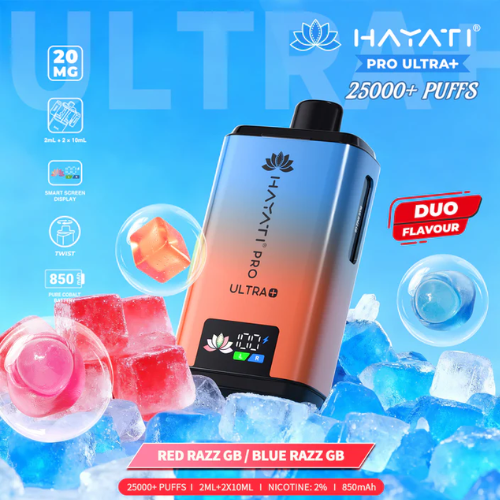 hayati pro ultra plus 25000 prefilled pods 20mg Hayati Pro Ultra Plus 25000 Box of 5 £33 main image 1