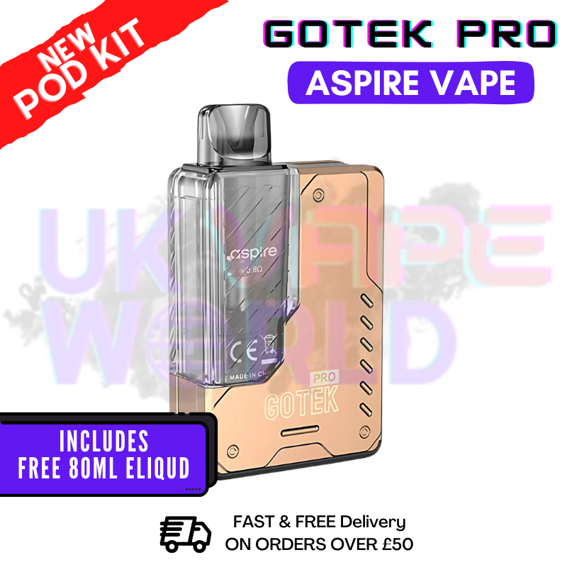 Rose Gold Aspire Gotek Pro Vape Kit | 17.99 | FREE 80ML Eliquid Rose Gold Aspire Gotek Pro Vape Kit | 17.99 | FREE 80ML Eliquid