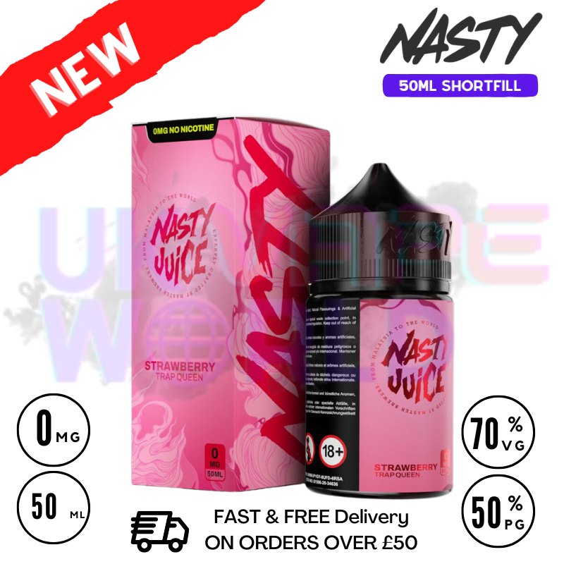 Shop Nasty Juice Asap Strawberry Trap Queen 50ml Shortfill | - UK Vape World