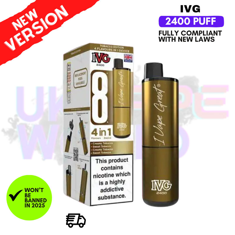 Tobacco Edition IVG 2400 Prefilled Pod Kit Tobacco Edition IVG 2400 Prefilled Pod Kit
