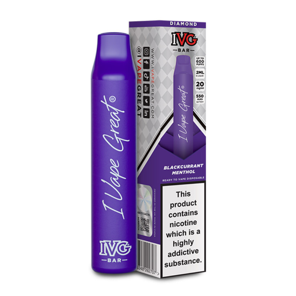 Blackcurrant Menthol By IVG Bar Diamond Disposable