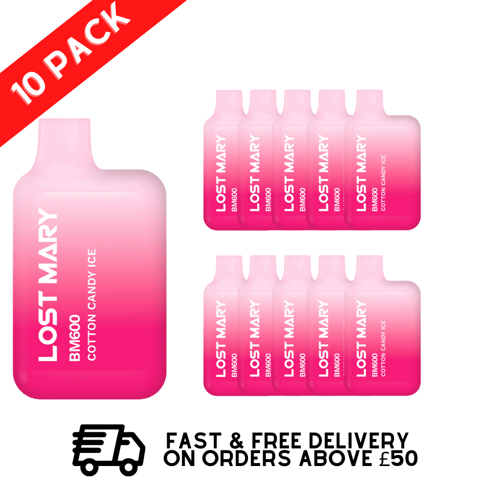 Cotton Candy Ice Lost Mary BM600 Disposable Pack Of 10 Sale Cotton Candy Ice Lost Mary BM600 Disposable Pack Of 10 Sale